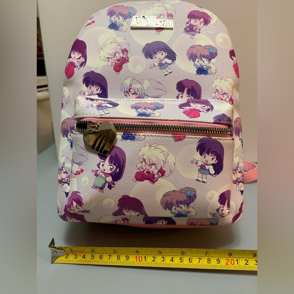 Bioworld InuYasha Chibi Character Mini Backpack - White & Purple - Picture 4 of 14